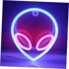 Jinyi Intel 680579353358 Alien Neon Light Usb Or 3-aa Battery Powered Signs Led Desktop Wall