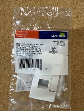 49910-sw2 Leviton Hai Box Of 25x 2 Port Modular Furniture Faceplate White New