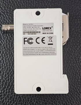 Lorex 695529050591 Coaxial To Ethernet Converter For Poe Cameras Transmitter Acvtr