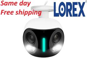 E871ab Lorex 4k 8mp Ip Wired Dual Lens Outdoor Security Camera Smart Lighting