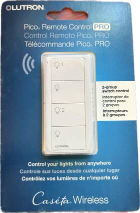 Lutron Pj2-4b-wh-l21p Pico Control- 2 Group Control Of Lights Pj2-4b-gwh-l21