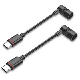 Lvhaogui 786402815199 2pcs Barrel Plug To Usb-c Adapter For Ring Usb C Outdoor Cameras Black