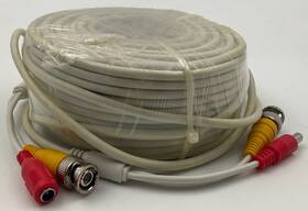 Mac-cab100pva Mace Mac-cab100pv Bnc M/m 100ft Cctv Audio Camera Cable 2.1 Plug And Play White