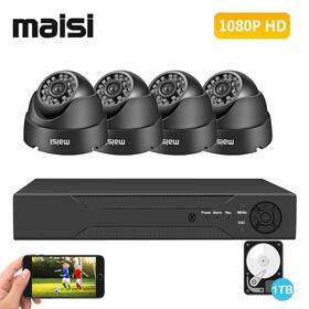86608114201tb Maisi 1080p Hd Cctv System Security 2mp 8ch Dvr Home Indoor Night Vision Camera 1tb