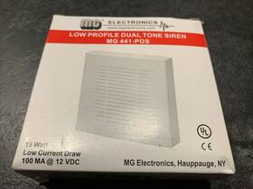 Mg441-pds Mg Electronics 441-pds Piezo Dynamic Dual Tone Siren Low Profile 15w Open Box
