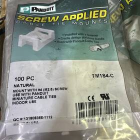 Tm1s4-c Panduit Cable Tie Mount Indoor For Miniature Ties 100 Pack