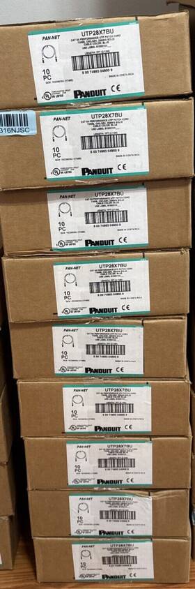Utp28x7bu Panduit 7 Ft Patchcord Tx6a-28 Category 6a Performance 28awg