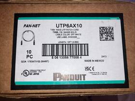 Utp6ax10 Panduit Box Of 10 10ft 10gig Utp Patch Cord T568b 24awg Off White