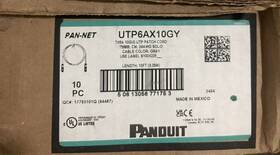 Utp6ax10gy Panduit Box Of 10 10ft 10gig Utp Patch Cord T568b 24awg Solid Gray