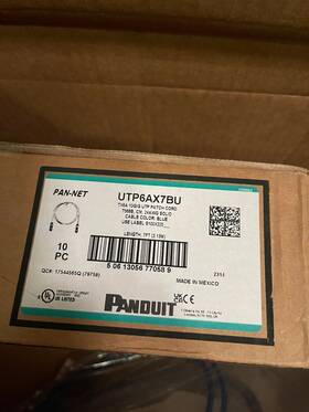 Utp6ax7bu Panduit Box Of 10 7ft 10gig Utp Patch Cord T568b 24awg Solid Blue