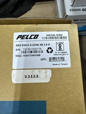 Ime338-1ers Pelco Srx Enh Outdr Dom 3mp 2.8-8 Clr Sf Fixed Ip Security Camera