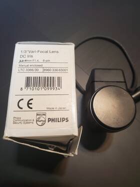 Ltc3366 Philips Ltc3366/30 Tv 1/3 Inch 1 1.4 3.5-8mm Cctv Camera Glass Lens Din Plug