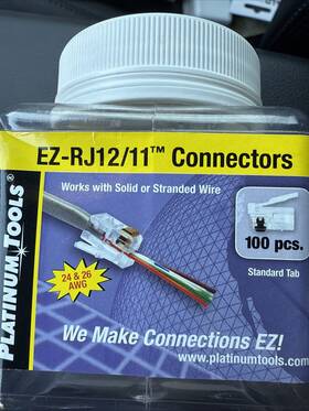 Ez-rj12 Platinum Tools 202026j Ez-rj12/11 Connector With Standard Tab 100 Pieces