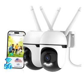 Dc5l-2p Potegrap Outdoor Security Cameras For Home 5g Wifi Camera Wired 24/7