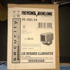 Pro Video Ir-200/24 Led Infrared Illuminator 24vac 15m Range Beige