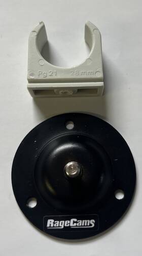 Ragecams Rc-mmfllp2832 Low Profile Base Flat Metal Mount 28-32mm Pinch Tube Bullet Camera Clip 1/4 Inch -20