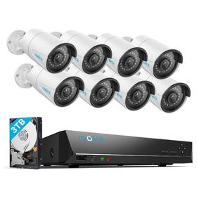 Rlk16-410b8-5mp Reolink 16ch Nvr 2k Poe Home Cctv Security Camera System 3tb Hdd