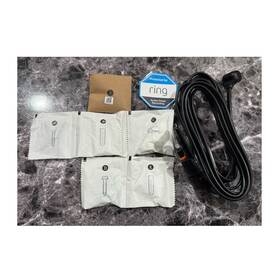 Ring A260129002qs Outdoor Cam Power Adapter Barrel Plug Black W Screws Sticker Open Box