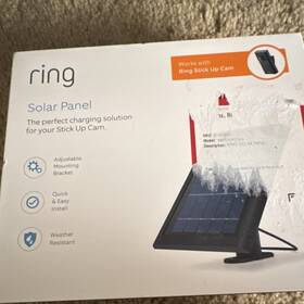 Ring Bbs000fc000 Solar Panel Black 2w 5v Micro Usb Weather Resistant Adjustable Mount