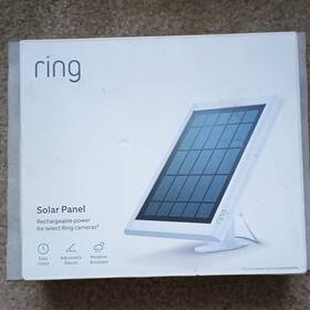 Ring Gb41550112931163 Solar Panel White Weather Resistant Adjustable Mount For Select Cameras