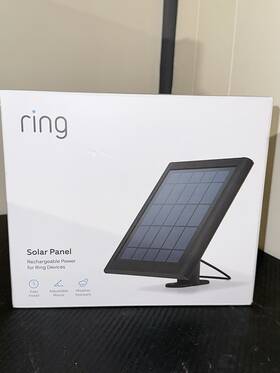 Ring Gb41560110217072 Solar Panel Black Adjustable Mount Weather Resistant Outdoor Use