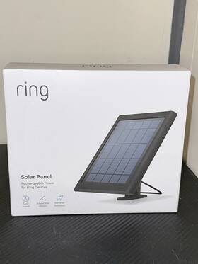 Ring Gb41560110217353 Solar Panel Black Adjustable Mount Weather Resistant For Outdoor Devices