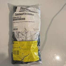 Th494-dc12 Rosenberger Site Double Clamp To Suit 1/2 Inch Coaxial Cable