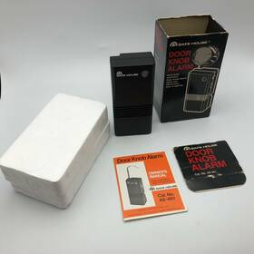 49-161 Safe House Nos Vtg. Door Knob Alarm Partial Box New Unused With Manual H4