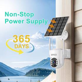 Ba25 Sansco Outdoor 4mp Solar Powered Security Energy Camera Wireless Wifi Ip Home Cctv Hd