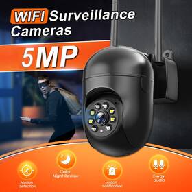 Q01-b Sansco 5mp Wireless Wifi Security Camera Ptz Home Surveillance 2-way Audio Motion