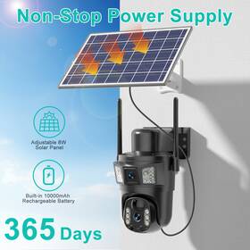 Tw38 Sansco Solar Battery Powered Wireless Wifi Outdoor Pan/tilt Home Security Camera System