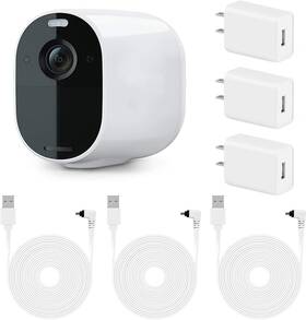 Aes25 Sky Direct 3pack 25ft/7.5m Power Adapter For Arlo Essential Spotlight Weatherproof Outdoor