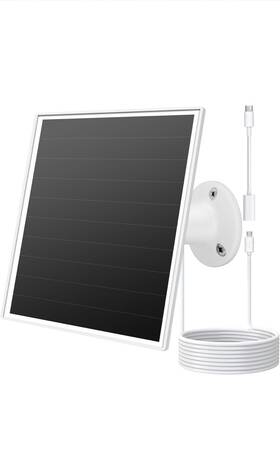 Ty-106-01a Solarsun 6w Solar Panel Power For Wireless Battery Camera Outdoor White