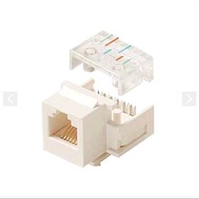 310-106wh Steren Electronics 6x6 Rj11 Keystone Modular Jack White. 5pk