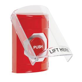 Ss2021nt-en Sti Red Indoor Only Flush-to-reset Stopper Station With No Text