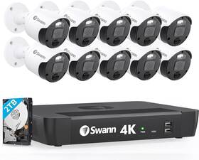 Sonvk-1676810-us Swann Master 4k 16 Channel Home Security Camera System 2tb Nvr 10 Poe Ip