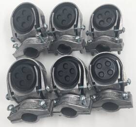 Thomas And Betts T And B Sh101 Lot Of 6 T&b Sh-101 Service Entrance Header 1/2 Inch Clamp-on 4 Hole