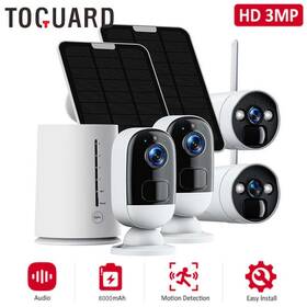 Sc05 Toguard Solar Powered Wireless Security Camera System Home With Base Station App Alert