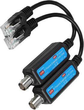 Tueqe 696602581131 1pair 10/100mbps 1ch Passive Ip Network Coaxial Transmitter Receiver Extender
