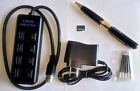 Unbranded Spy Pen Camera Bundle 8gb Card 3.0 Usb 4 Port Hub Ac Power Adapter 0719006987542