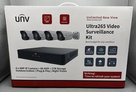 Uniview Ek-s31p4b44t1-v3 4x4mp Ndaa Audio Ip Camera Security Kit Brand New