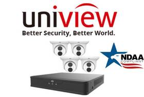 Ek-s31p4t44t1 Uniview Unv 4x4mp Ndaa Audio Ip Camera 4-ch 4k Nvr 1tb Network Security Kit
