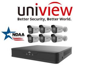 Ek-s31p8b46t2 Uniview Unv Ip67 Poe 6x4mp Ndaa Audio Cameras 8-ch 4k Nvr Network Security Kit