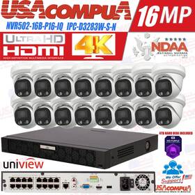 Uniview Ipc-d3283w-s-n 16ch 4k Nvr Ndaa Network 12 X Audio Ip Camera Security Kit