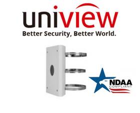 Tr-up08-a-in Uniview Unv Pole Mount Adapter For Ptz Cameras Surveillance Security Accessory