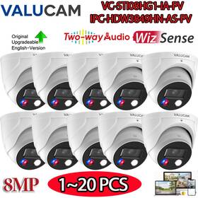 Vc-sti08hg1-ia-pv Valucam Dahua Compatible Ip 8mp Full Color Poe Turret Dome Camera 2 Way Audio 2.8mm Lot