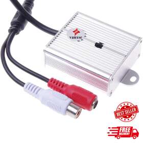 Vanxse 445020319320 High-sensitive Microphone For Cctv Security Camera - Waterproof Metal Case