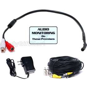 Eswfmic01k Video Security Solutions Preamp Audio Microphone With Cable Power For Camera Surveillance Cctv 1ub