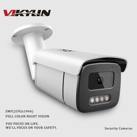 Vikylin Bt53 5mp 24h Fullcolor Bullet Security Outdoor Ip Camera Mic Waterproof 3.6mm