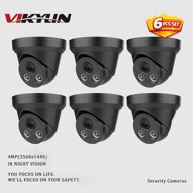 Vikylin Pg-010 6pcs Set 4mp Ir Night Vision Security Camera Home Outdoor Built-in Mic